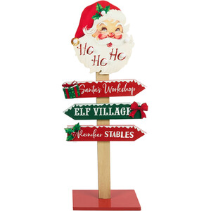 LED Standing Santa Sign