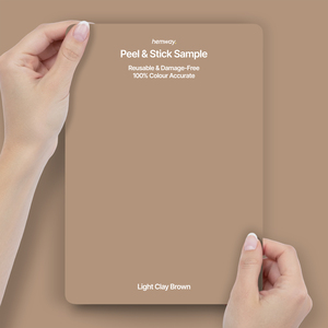 Hemway Interior Paint Sample, Light Clay Brown, Peel & Stick Swatch
