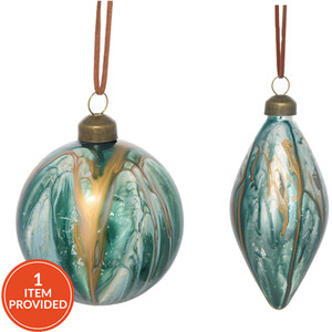 Emerald Petrol Effect Bauble