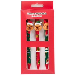 Pack of 3 Xmas Capybara Pens