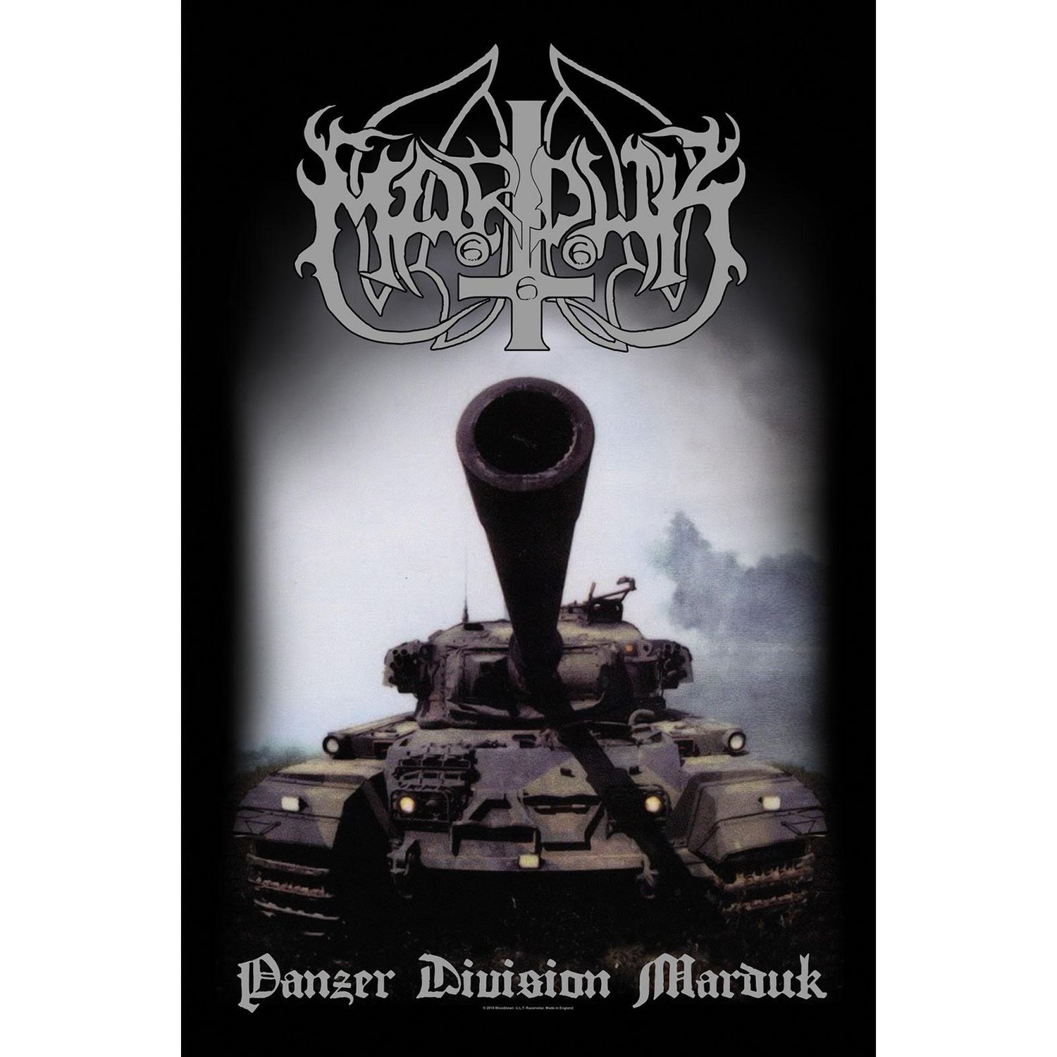 Marduk Panzer Division 20th Anniversary Textile Poster - Black/Grey