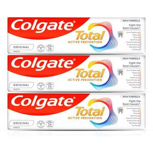 Colgate Total Active Prevention Original Toothpaste 75ml - Pack of 3