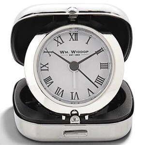 Silver Fold Up Travel Alarm Clock