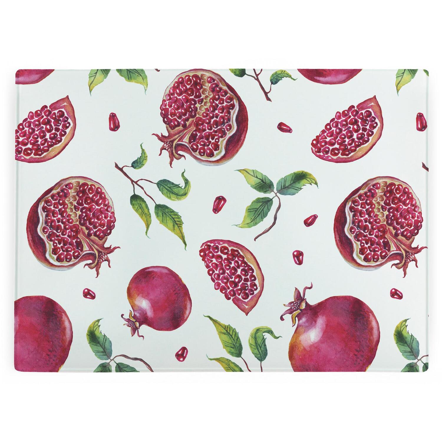 Image of Pomegranates Glass Chopping Board - Fruits&hellip;