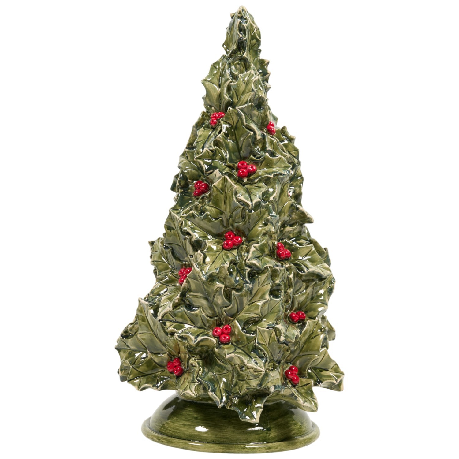 A Timeless Christmas Christmas Holly And Berry Tree Decoration - Green