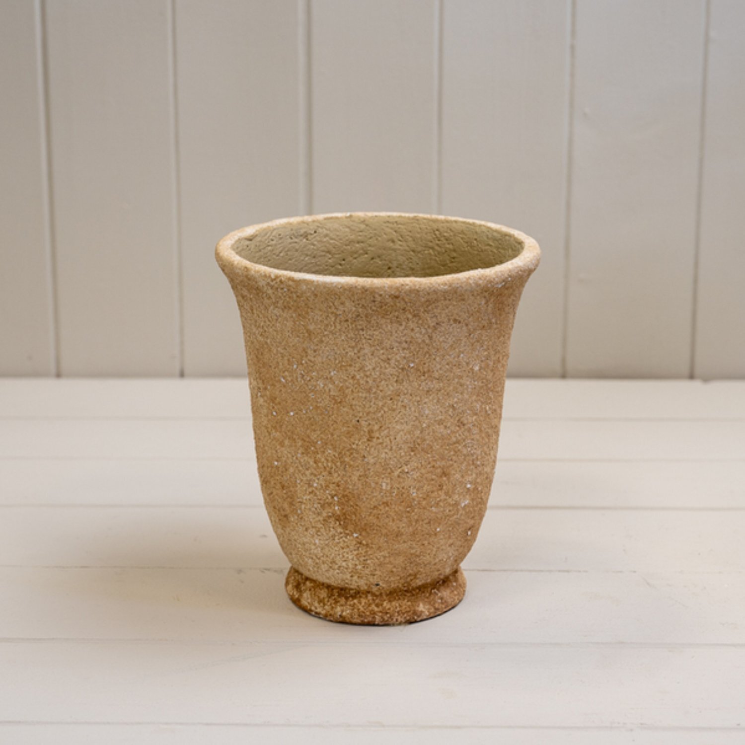 Kdmd Unisex Tan Classic Clay Cement Urn Pot - 18Mm - Image 2