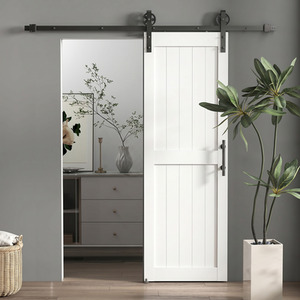 HOMCOM Sliding Barn Door Kit Sliding Door with Track