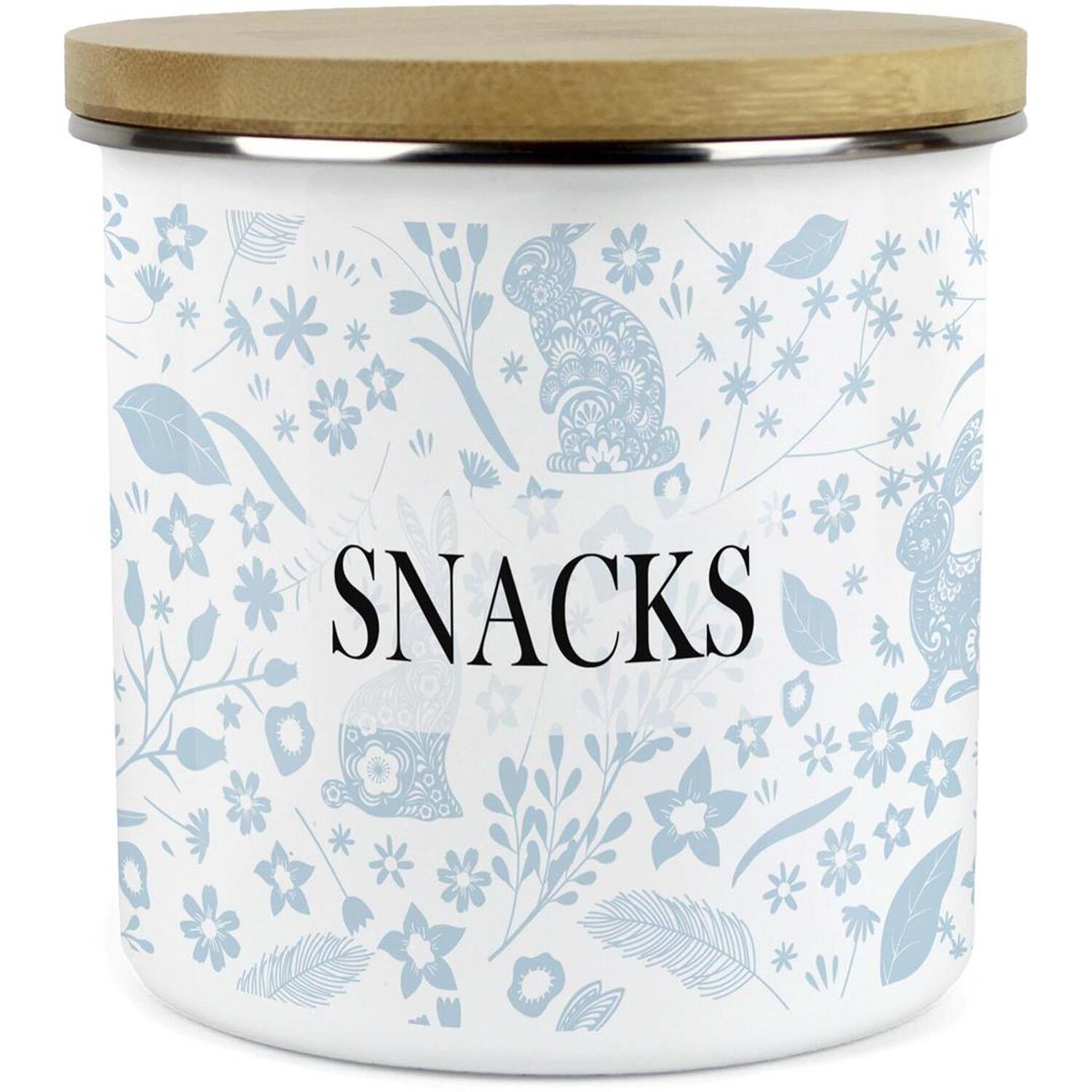 Purely Home Blue Wild Rabbits Large Kitchen Storage Canister - Blue / No