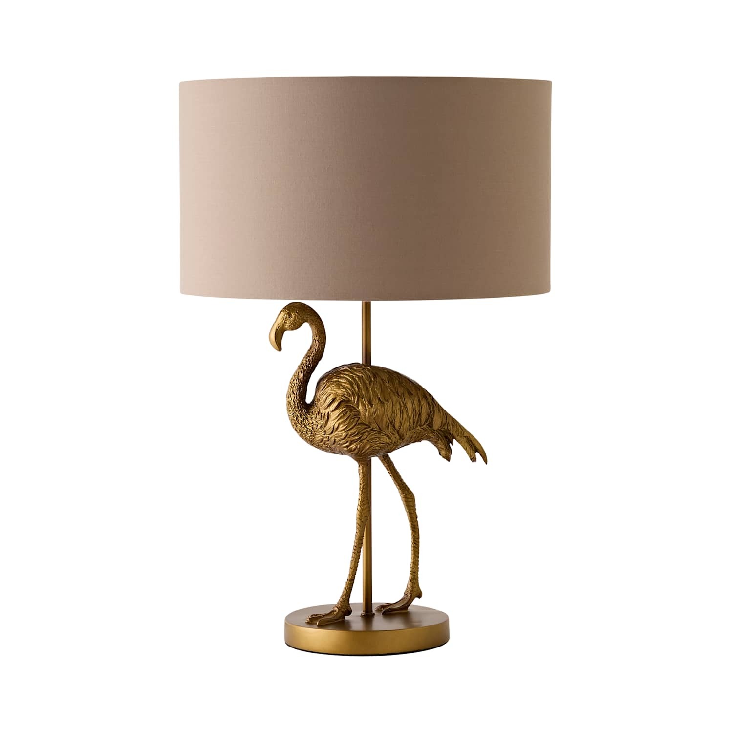 Valuelights Flo Flamingo Table Lamp With Mink Drum Shade And Warm White Bulb - Image 6