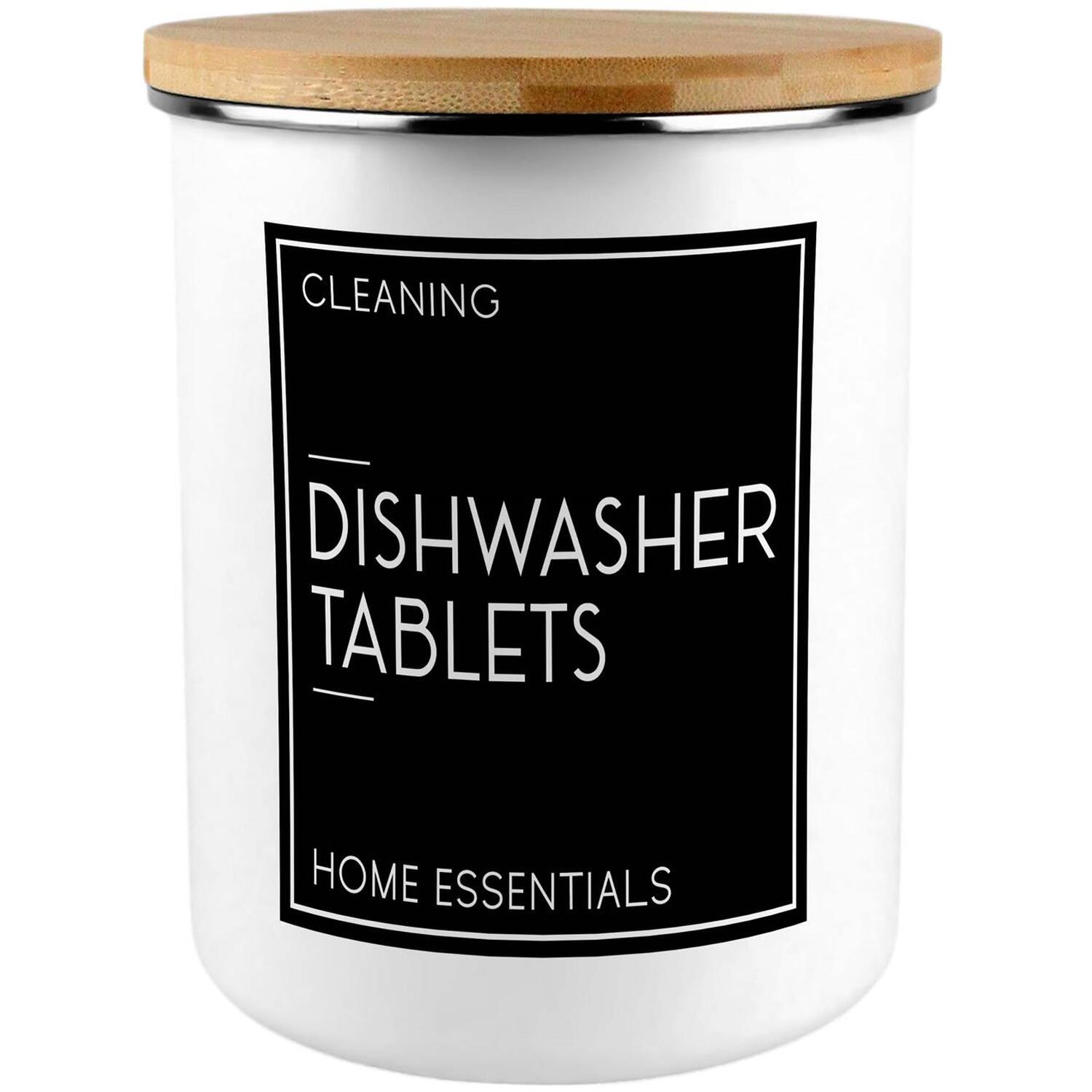 Inverted Minimalist Dishwasher Tablets Home Storage Canister - Ideal Home Gift - Image 3
