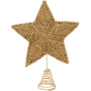 Rattan Star Christmas Tree Topper