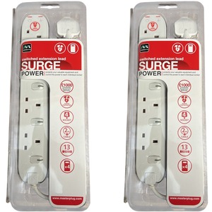 Masterplug 4 Socket Surge Protected Extension Lead