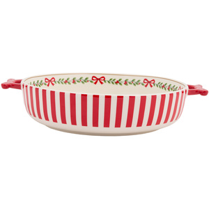 Christmas Print Serving Dish