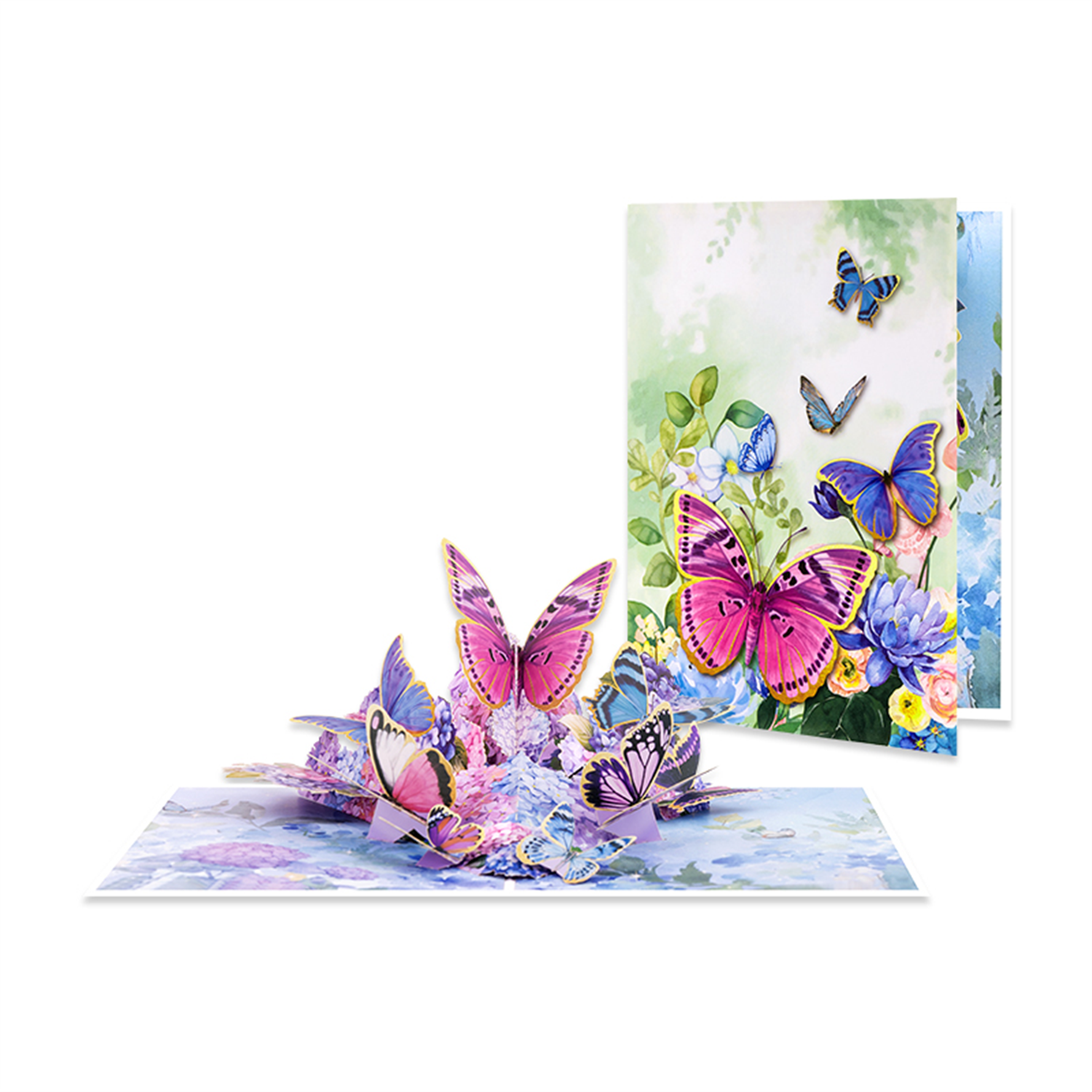 Brightfeel Fluttering Grace Butterfly 3D Pop Up Greeting Card - White