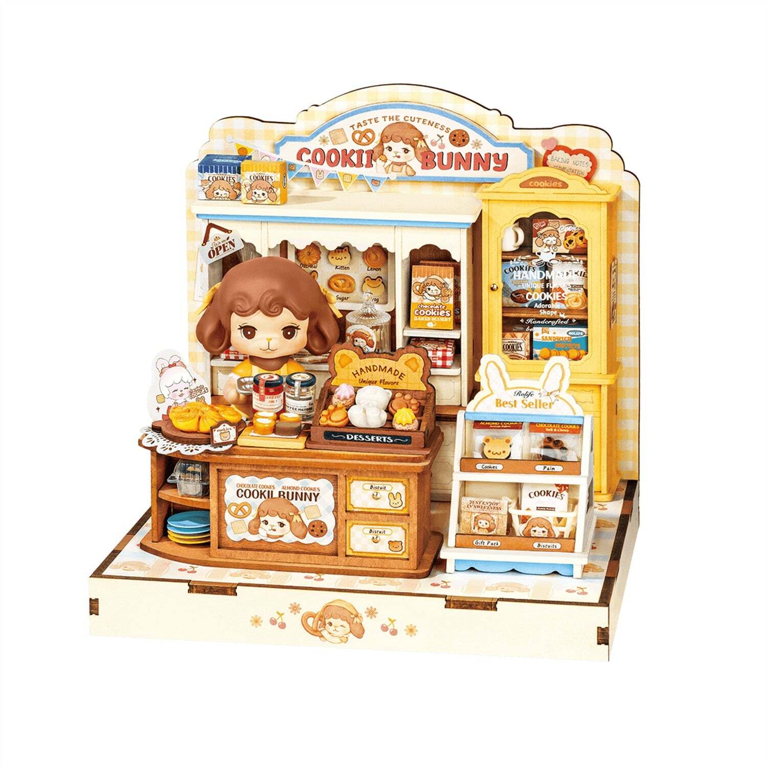 Rolife Cookii Bunny's Cookie Shop DIY Miniature House Model Kit DG177 - Image 3