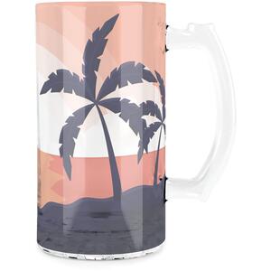 Summer Silhouette Glass Tankard Stein