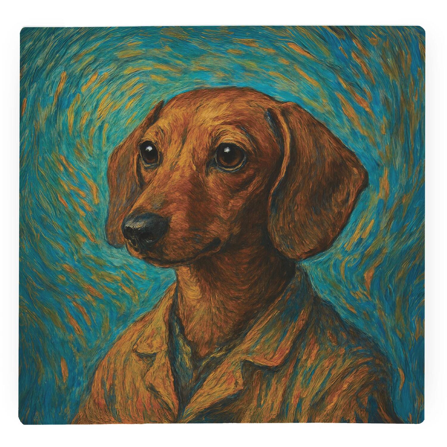 Image of Van Gogh Dachshund Large Square Worktop&hellip;