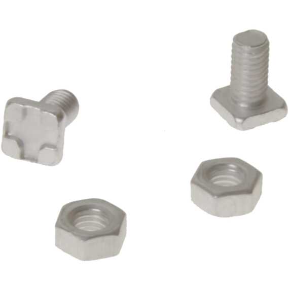 ALM Manufacturing Square Glaze Bolts and Nuts x20 for Aluminium Greenhouses GH004