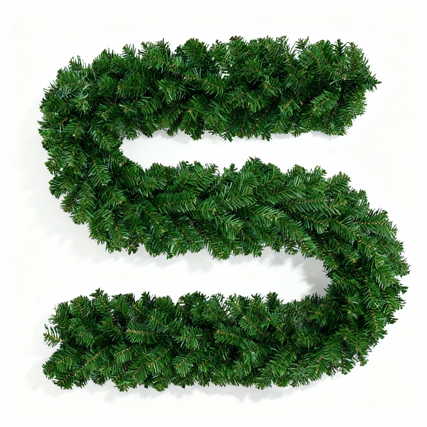 2 Pieces, 9ft/2.7m Christmas Garland Green Bushy Artificial Pine - Long Christmas Greenery for Indoor Outdoor Use, Stairs, Fireplaces, Doors, Mantel Home Garden Wedding Decoration - Image 3