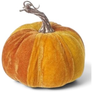 Orange Novelty Velvet Pumpkin Halloween Decoration