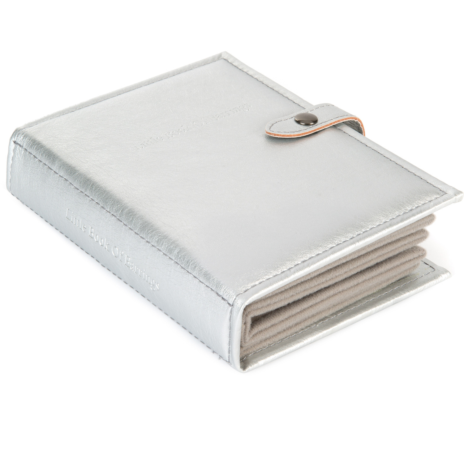 - Little Book Of Earrings Storage BookSilverHolds 48 PairsTravel-Friendly - Image 3