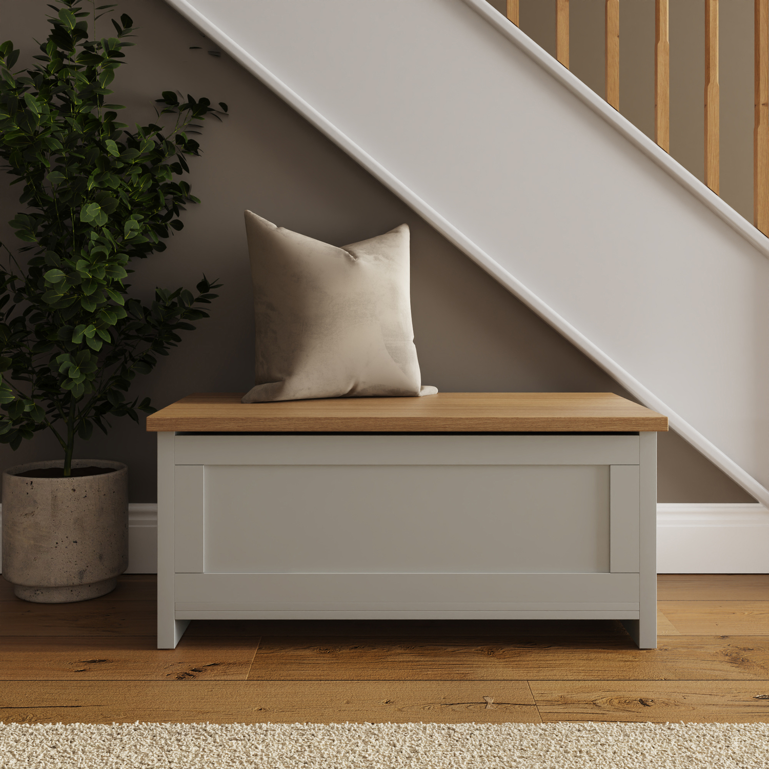 Gfw Lancaster Ottoman Storage Box Grey - Image 5