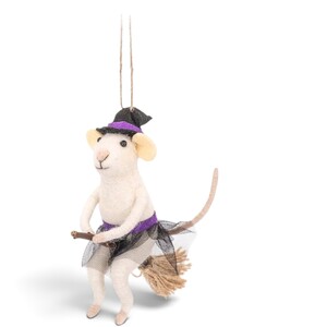 Felt Witch Mouse Halloween Decoration