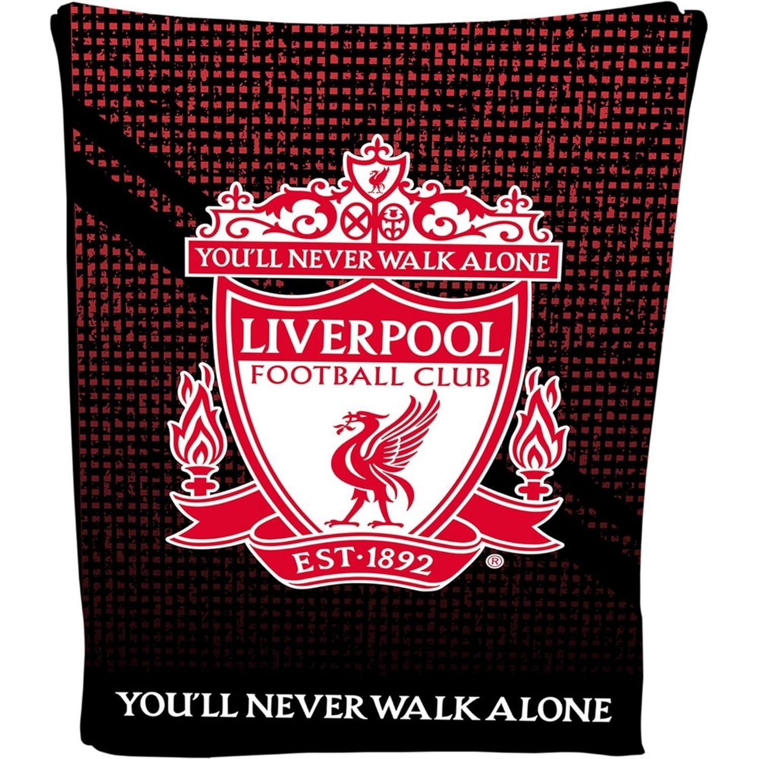  - Liverpool Fc Fleece Blanket Red/black (One Size) - Image 3