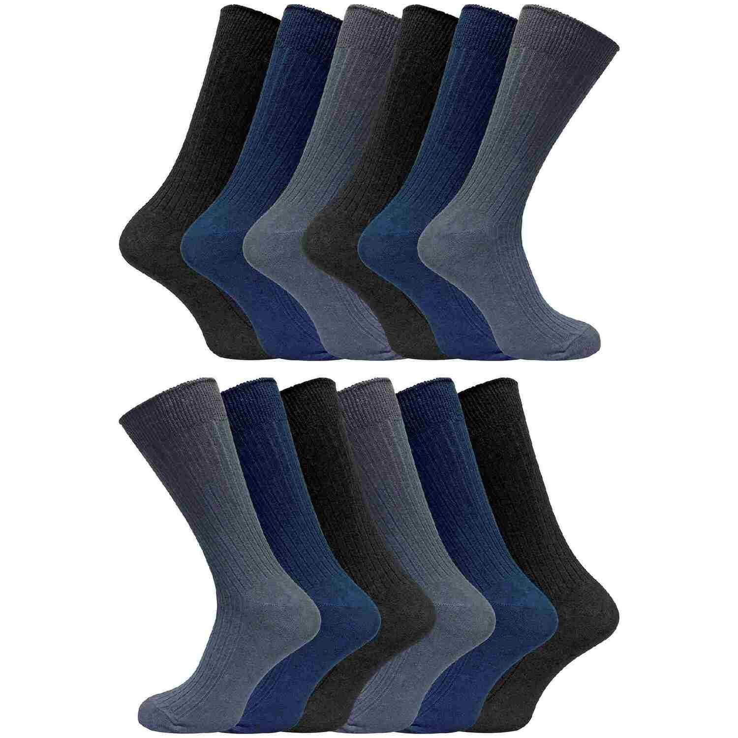 Sock Snob 12 Pair Multipack Mens 100% Cotton Socks - Image 2