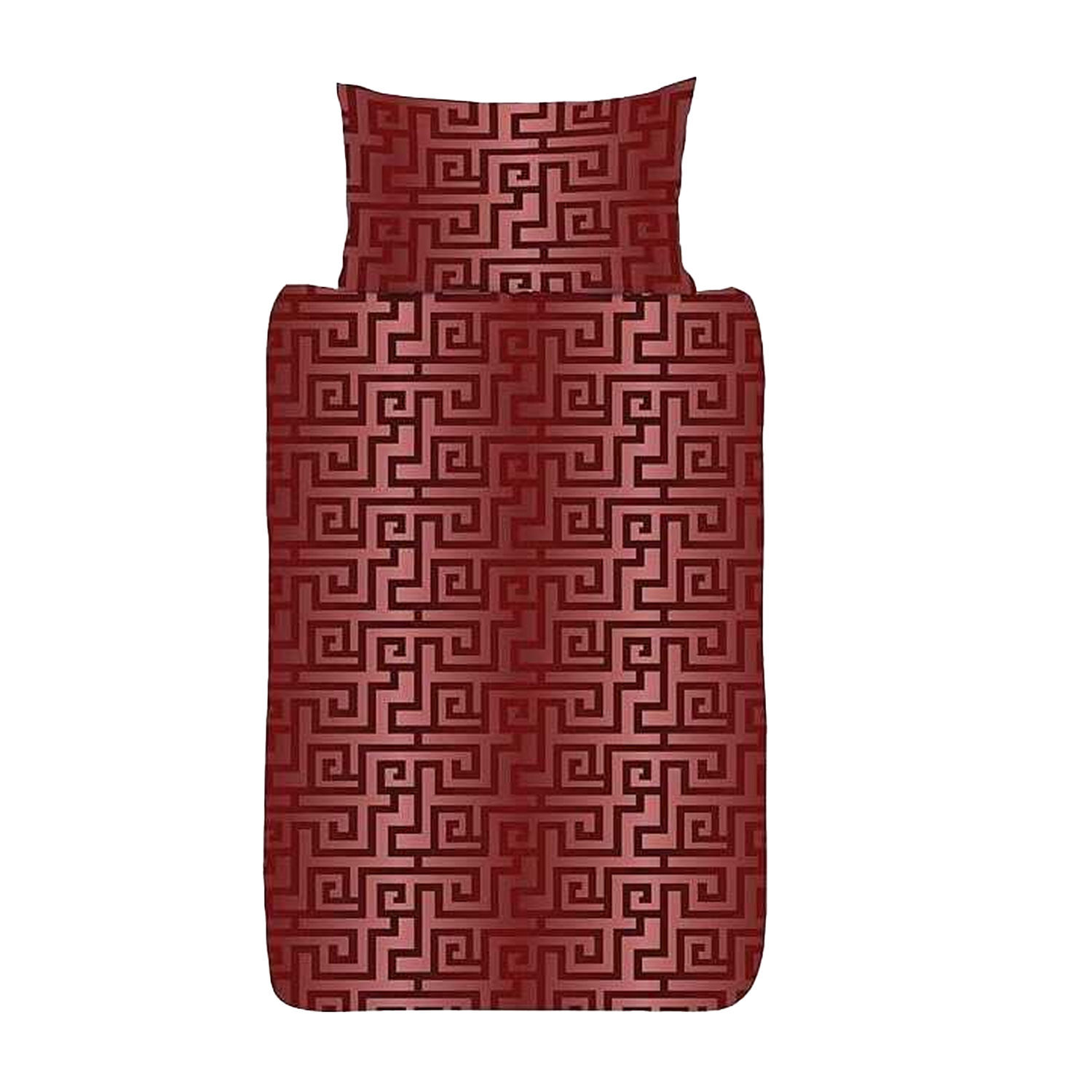 K Collection Athena Reversible Duvet Set A - Red/Gold
