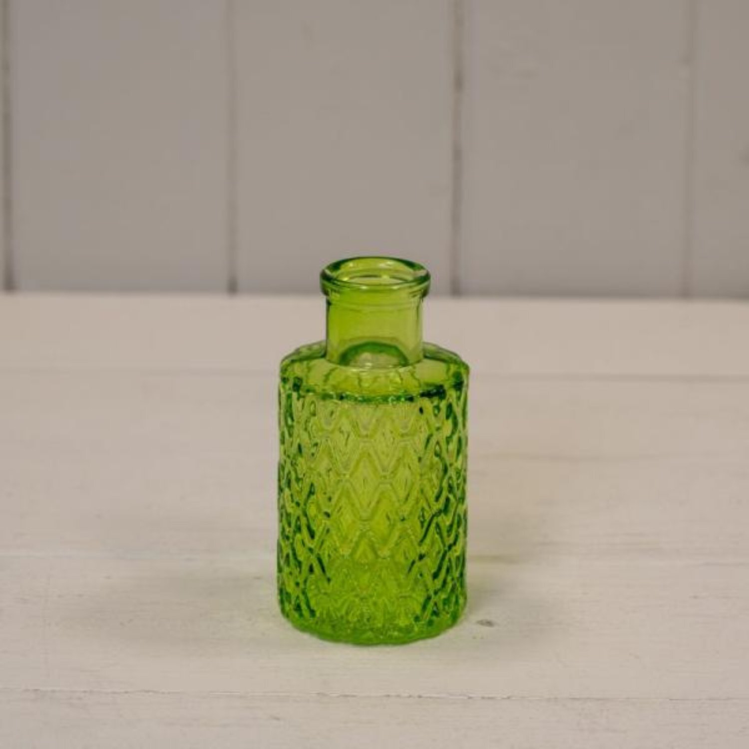  - Emerald Green Mini Geometric Glass Bottle - Image 3