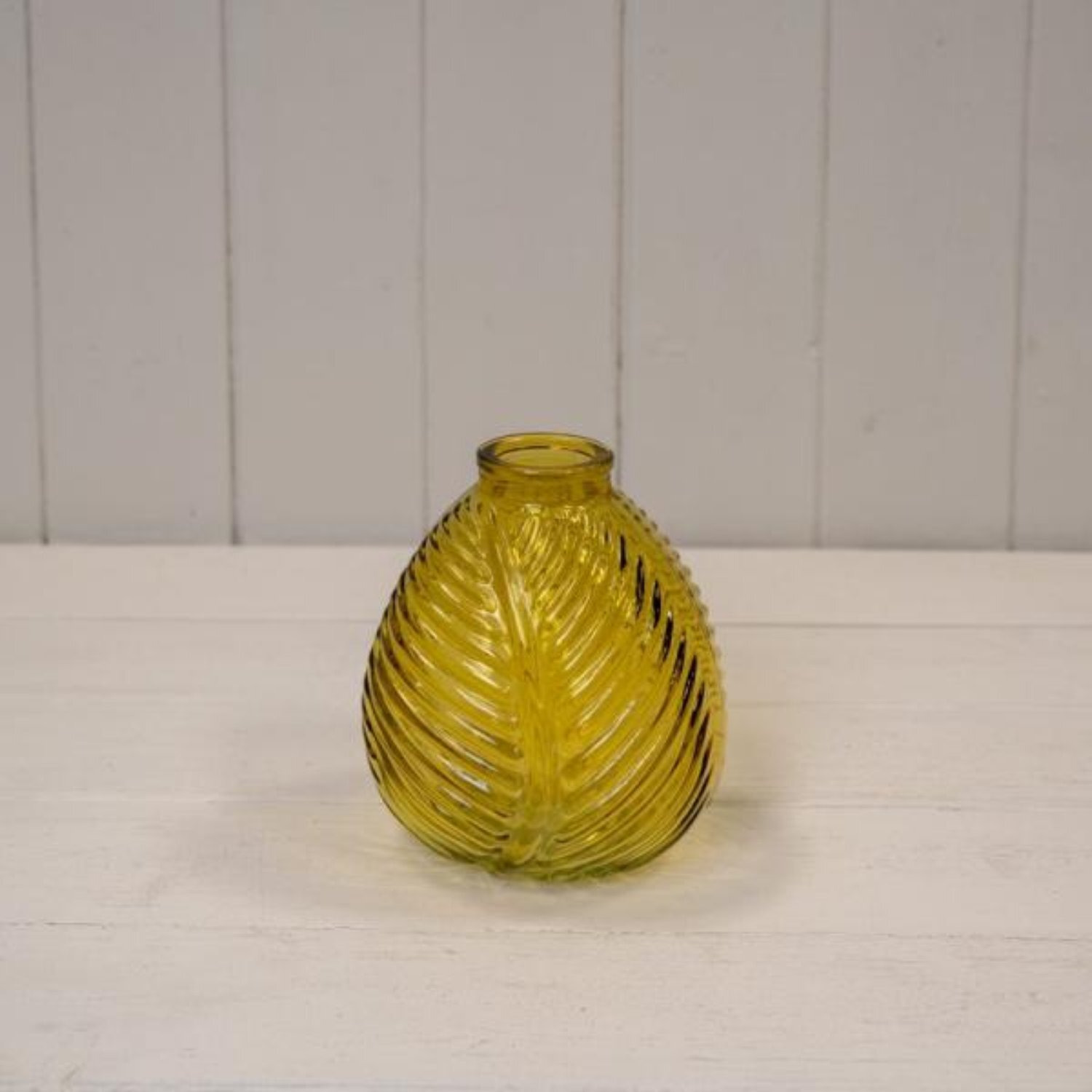  - Classic Yellow Glass Leaf Bottle - Image 3