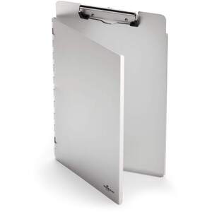 Premium Aluminium Metal Clipboard with Cover - A4 Silver