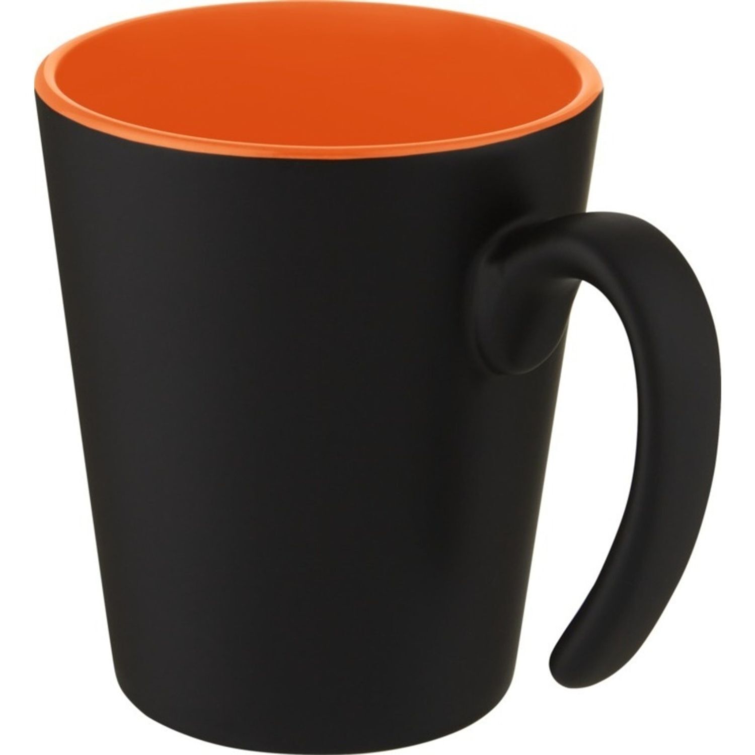 Bullet Oli Ceramic 360Ml Mug A - Solid Black/Orange
