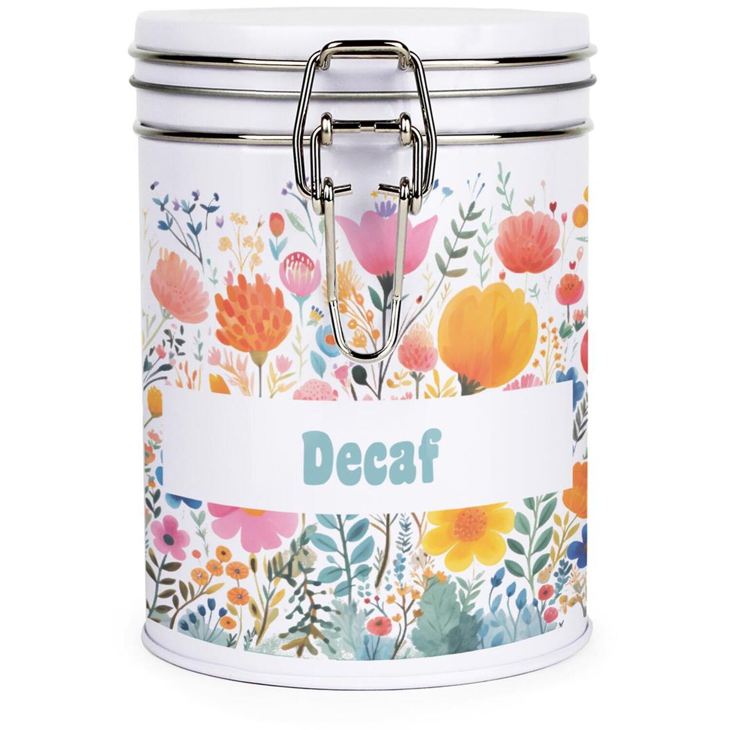 Purely Home Bright Floral Clip-Lid Kitchen Storage Canister - Decaf