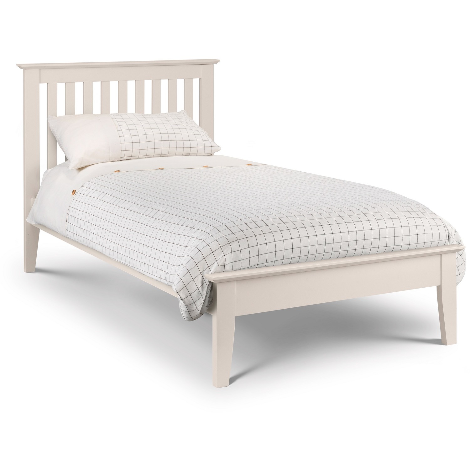 Julian Bowen Salerno Shaker Single Bed - Ivory - Ivory