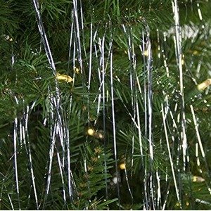 4 Silver Lametta Foil Tinsel Garland