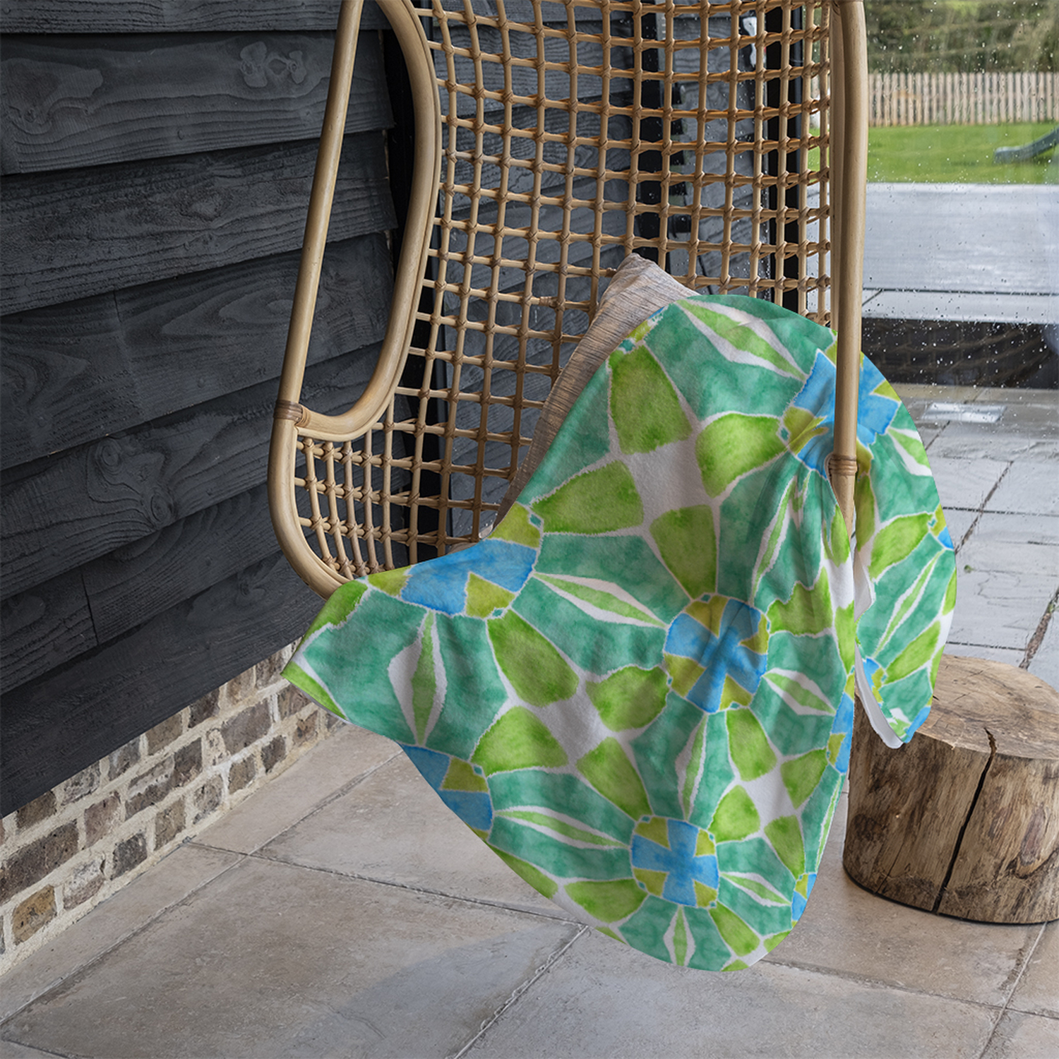 Green Optimal Boho Chic Blanket - Green