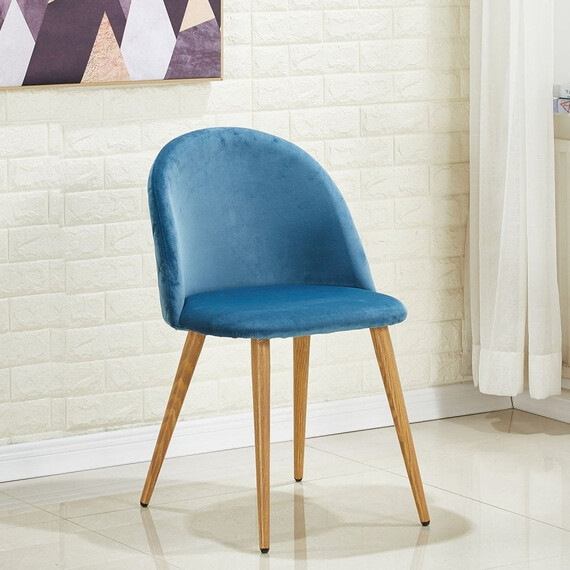 Set of 4 Lucia Velvet Dining Chairs Upholstered for Kitchen Dining Room