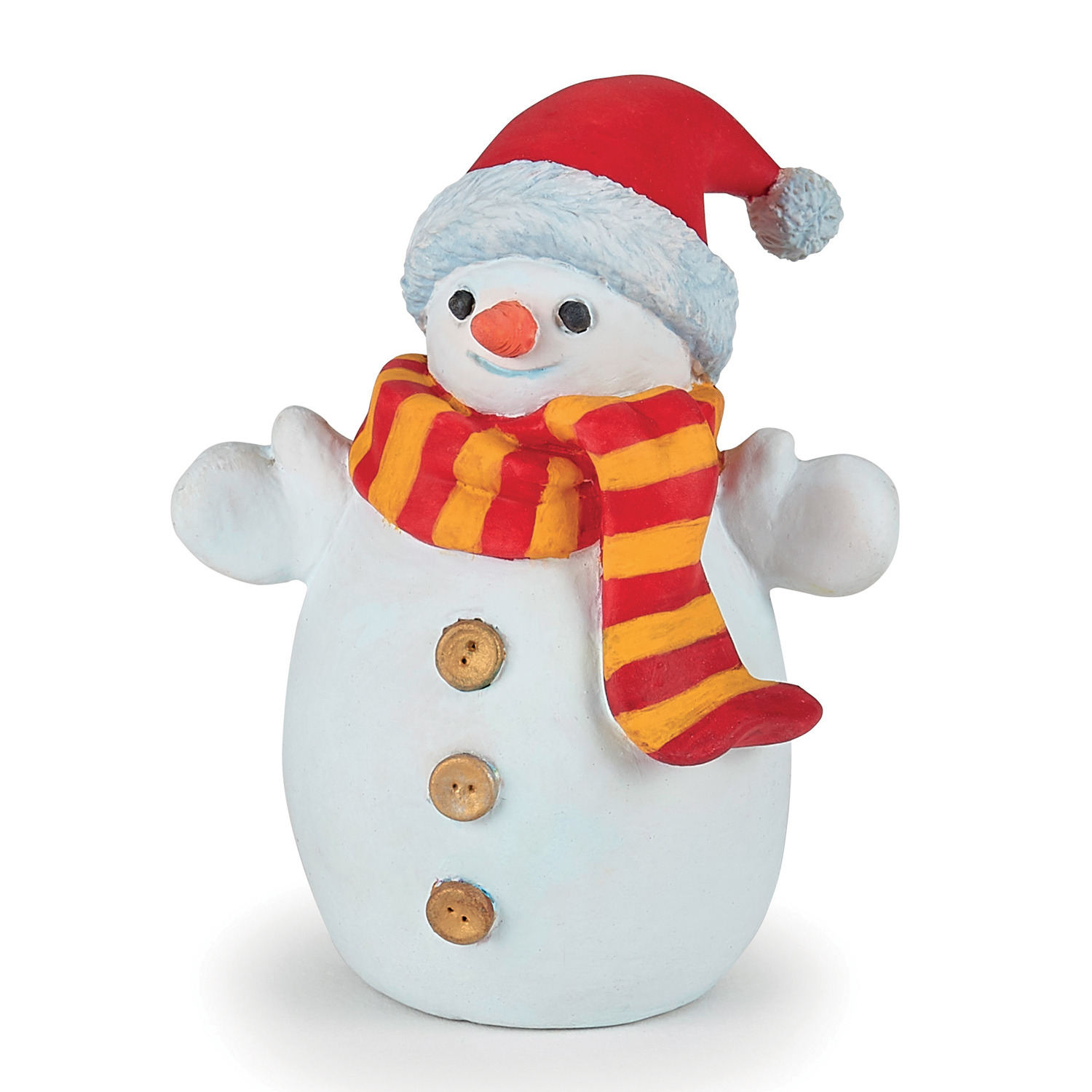 Image of PAPO The Enchanted World Snowman with a Hat Toy Figure - White