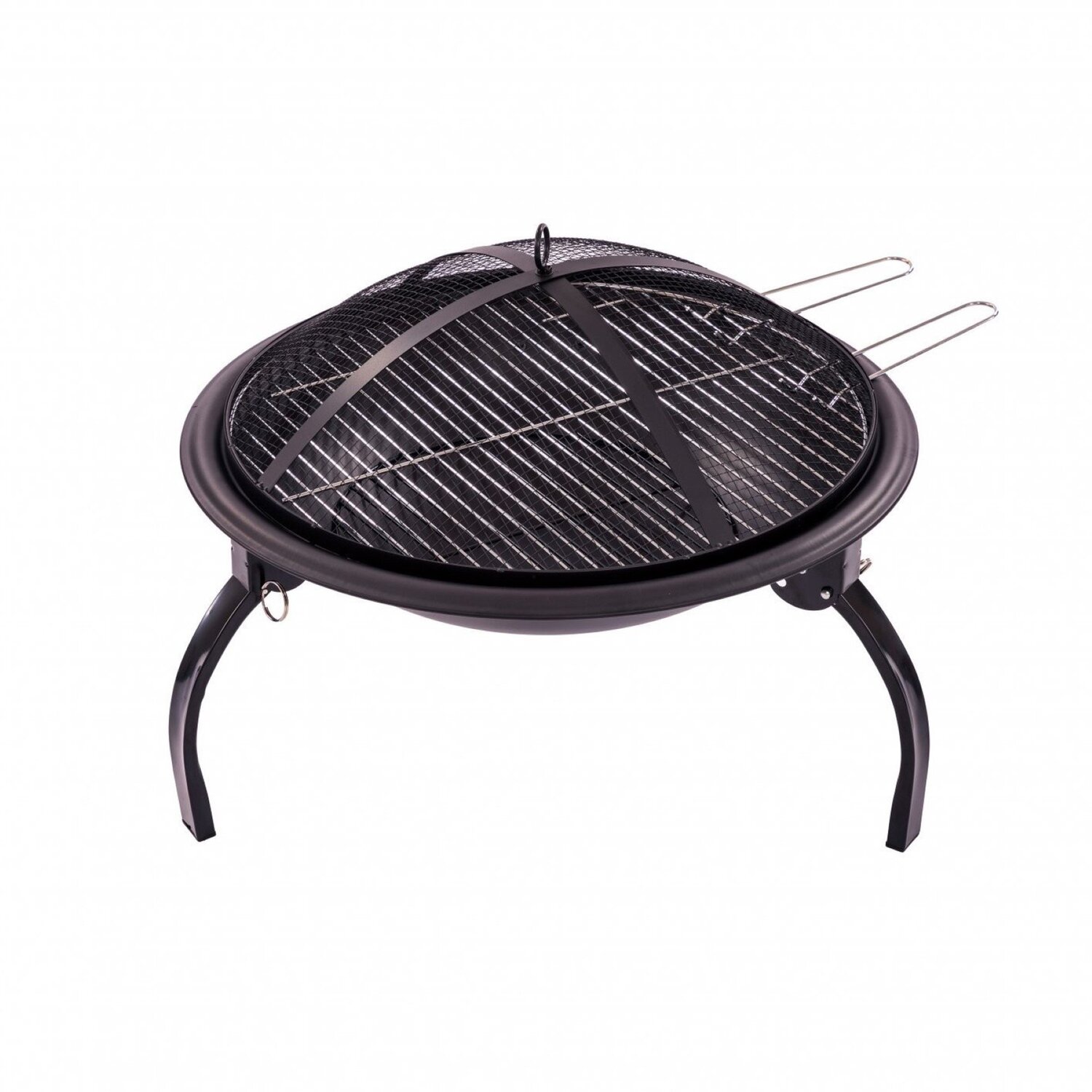 54cm Portable Folding Firepit Outdoor Garden Patio Heater BBQ Barbecue Grill - Black