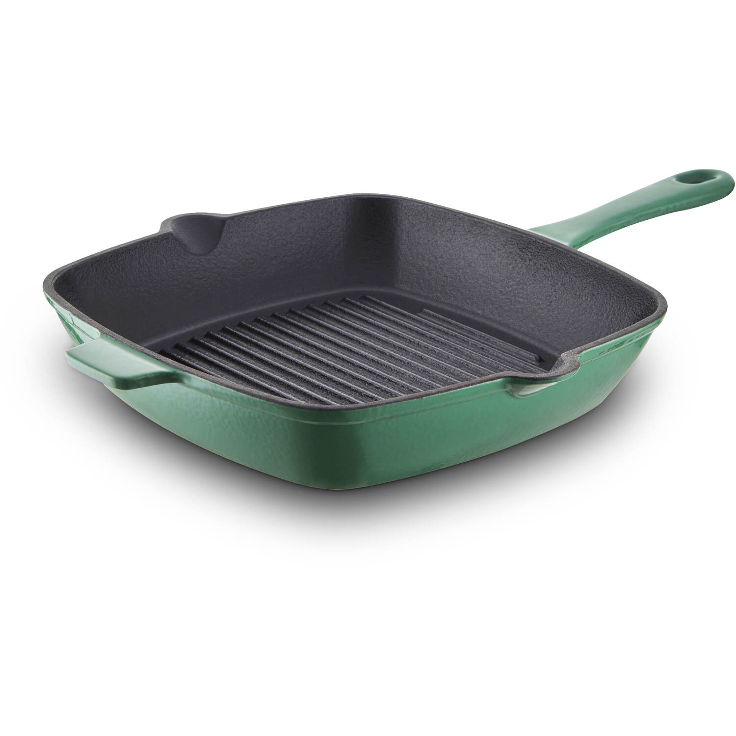 Image of Cast Iron Grill Pan - Verdigris Green