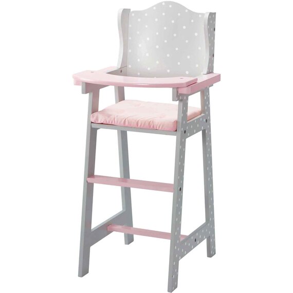 Kids Baby Doll Wooden High Chair for 16-18