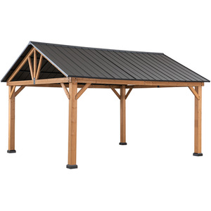 Sand black / 336cm Cedar wood Gazebo, Anthracite shot 2957328