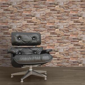 3D Effect Natural Slate Tile Brick Wallpaper