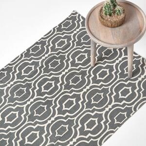 Homescapes Riga Cotton Printed Patterned Rug