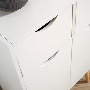 White Home Source Boden 2 Door Cupboard with 2 Drawers Storage Unit shot 4273841