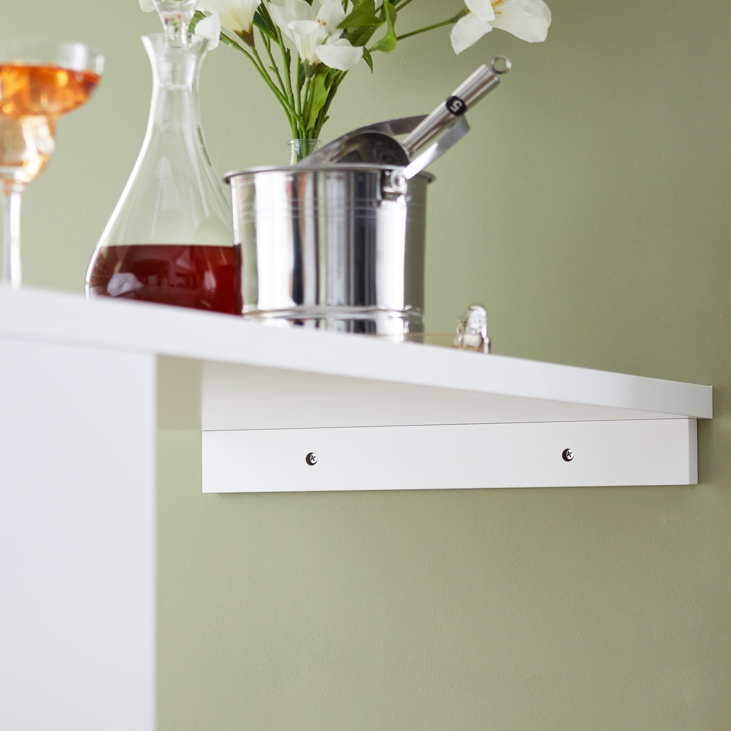 Sobuy Wall Mounted Kitchen Breakfast Bar Table Dining Table - White