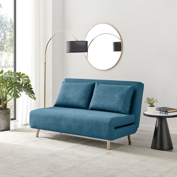 Bobby Upholstered Fabric Double Folding Sofa Bed