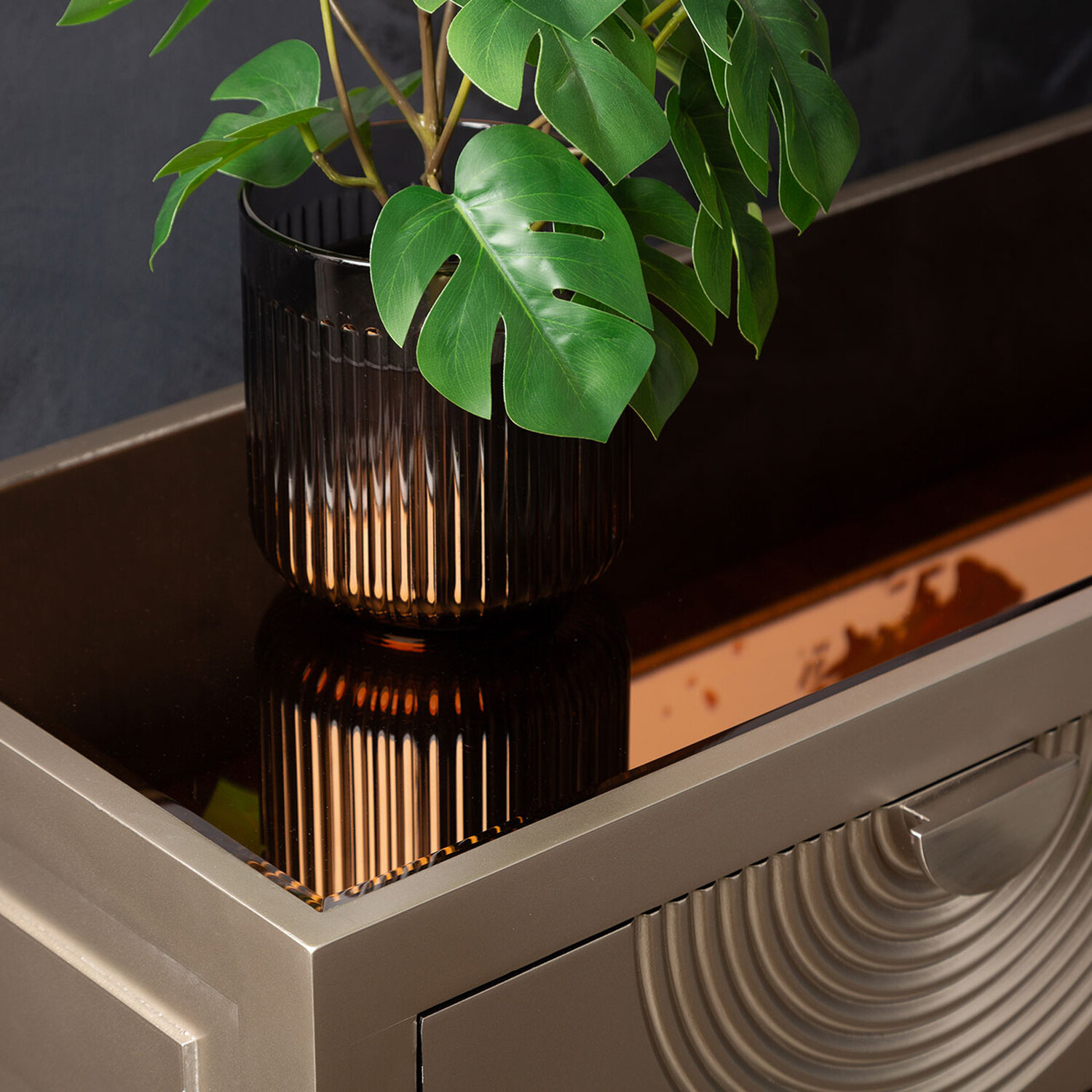 Modern Wooden Console Table - Luxury Gold
